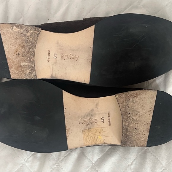 AEYDE Oscar Suede Penny Loafers in Moka Brown - Size 40 - Picture 9 of 11
